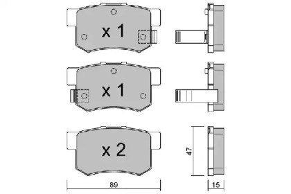 Комплект тормозных колодок (AISIN: BPHO-2000)